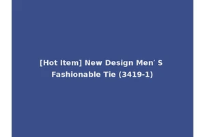 [Hot Item] New Design Men′ S Fashionable Tie (3419-1)