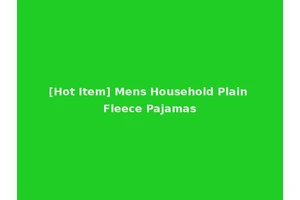 [Hot Item] Mens Household Plain Fleece Pajamas