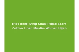 [Hot Item] Strip Shawl Hijab Scarf Cotton Linen Muslim Women Hijab
