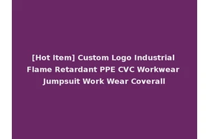 [Hot Item] Custom Logo Industrial Flame Retardant PPE CVC Workwear Jumpsuit Work Wear Coverall