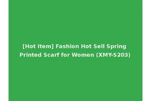 [Hot Item] Fashion Hot Sell Spring Printed Scarf for Women (XMY-S203)