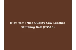 [Hot Item] Nice Quality Cow Leather Stitching Belt (E3515)