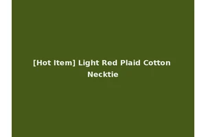 [Hot Item] Light Red Plaid Cotton Necktie