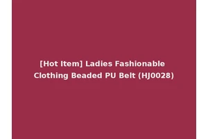 [Hot Item] Ladies Fashionable Clothing Beaded PU Belt (HJ0028)