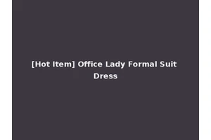 [Hot Item] Office Lady Formal Suit Dress