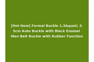 [Hot Item] Formal Buckle 1.3" 3.5cm Auto Buckle with Black Enamel Men Belt Buckle with Rubber Function