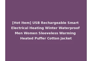 [Hot Item] USB Rechargeable Smart Electrical Heating Winter Waterproof Men Women Sleeveless Warming Heated Puffer Cotton Jacket