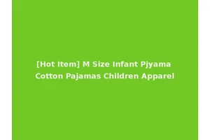 [Hot Item] M Size Infant Pjyama Cotton Pajamas Children Apparel