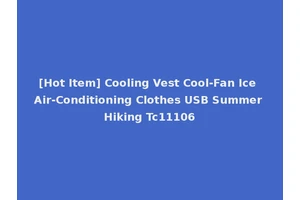 [Hot Item] Cooling Vest Cool-Fan Ice Air-Conditioning Clothes USB Summer Hiking Tc11106