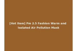 [Hot Item] Pm 2.5 Fashion Warm and Isolated Air Pollution Mask