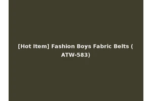 [Hot Item] Fashion Boys Fabric Belts (ATW-583)