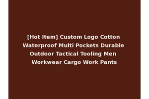 [Hot Item] Custom Logo Cotton Waterproof Multi Pockets Durable Outdoor Tactical Tooling Men Workwear Cargo Work Pants