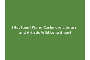 [Hot Item] Warm Cashmere Literary and Artistic Wild Long Shawl