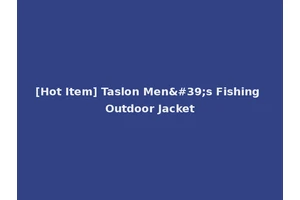 [Hot Item] Taslon Men's Fishing Outdoor Jacket