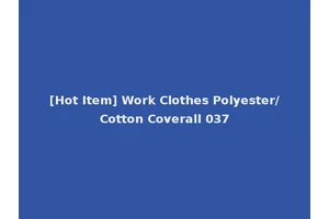 [Hot Item] Work Clothes Polyester/Cotton Coverall 037