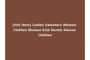 [Hot Item] Ladies Sweaters Women Clothes Women Knit Denim Sleeve Clothes