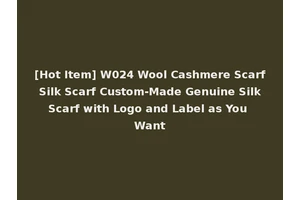 [Hot Item] W024 Wool Cashmere Scarf Silk Scarf Custom-Made Genuine Silk Scarf with Logo and Label as You Want