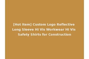 [Hot Item] Custom Logo Reflective Long Sleeve Hi Vis Workwear Hi Vis Safety Shirts for Construction