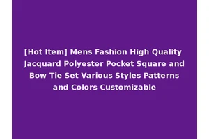 [Hot Item] Mens Fashion High Quality Jacquard Polyester Pocket Square and Bow Tie Set Various Styles Patterns and Colors Customizable