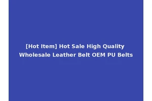 [Hot Item] Hot Sale High Quality Wholesale Leather Belt OEM PU Belts