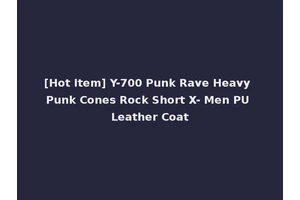 [Hot Item] Y-700 Punk Rave Heavy Punk Cones Rock Short X- Men PU Leather Coat