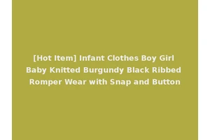 [Hot Item] Infant Clothes Boy Girl Baby Knitted Burgundy Black Ribbed Romper Wear with Snap and Button