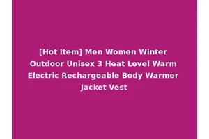 [Hot Item] Men Women Winter Outdoor Unisex 3 Heat Level Warm Electric Rechargeable Body Warmer Jacket Vest