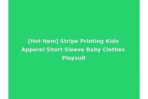 [Hot Item] Stripe Printing Kids Apparel Short Sleeve Baby Clothes Playsuit