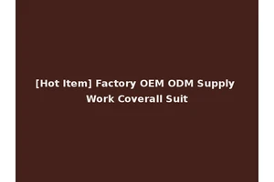[Hot Item] Factory OEM ODM Supply Work Coverall Suit