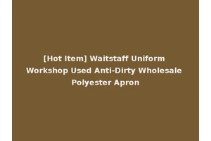 [Hot Item] Waitstaff Uniform Workshop Used Anti-Dirty Wholesale Polyester Apron