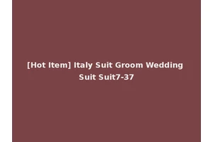 [Hot Item] Italy Suit Groom Wedding Suit Suit7-37