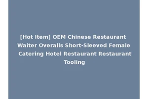[Hot Item] OEM Chinese Restaurant Waiter Overalls Short-Sleeved Female Catering Hotel Restaurant Restaurant Tooling
