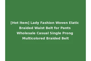 [Hot Item] Lady Fashion Woven Elatic Braided Waist Belt for Pants Wholesale Casual Single Prong Multicolored Braided Belt