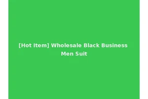[Hot Item] Wholesale Black Business Men Suit