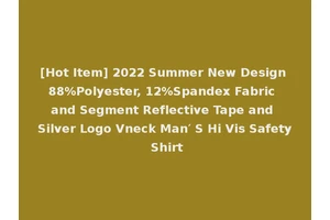 [Hot Item] 2022 Summer New Design 88%Polyester, 12%Spandex Fabric and Segment Reflective Tape and Silver Logo Vneck Man′ S Hi Vis Safety Shirt