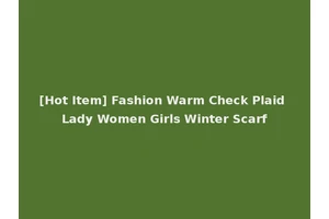 [Hot Item] Fashion Warm Check Plaid Lady Women Girls Winter Scarf