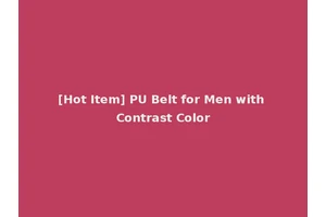 [Hot Item] PU Belt for Men with Contrast Color