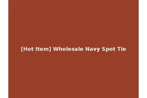 [Hot Item] Wholesale Navy Spot Tie