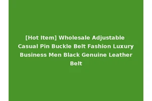 [Hot Item] Wholesale Adjustable Casual Pin Buckle Belt Fashion Luxury Business Men Black Genuine Leather Belt