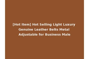 [Hot Item] Hot Selling Light Luxury Genuine Leather Belts Metal Adjustable for Business Male
