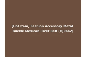 [Hot Item] Fashion Accessory Metal Buckle Mexican Rivet Belt (HJ0642)