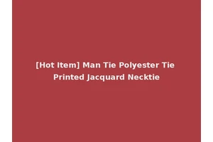 [Hot Item] Man Tie Polyester Tie Printed Jacquard Necktie