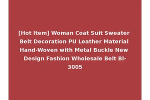 [Hot Item] Woman Coat Suit Sweater Belt Decoration PU Leather Material Hand-Woven with Metal Buckle New Design Fashion Wholesale Belt Bl-3005