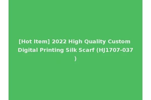 [Hot Item] 2022 High Quality Custom Digital Printing Silk Scarf (HJ1707-037)