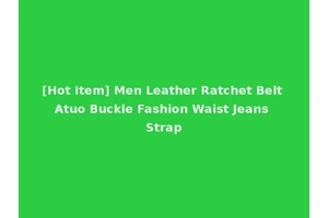 [Hot Item] Men Leather Ratchet Belt Atuo Buckle Fashion Waist Jeans Strap