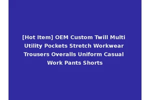 [Hot Item] OEM Custom Twill Multi Utility Pockets Stretch Workwear Trousers Overalls Uniform Casual Work Pants Shorts
