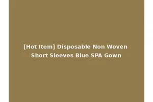 [Hot Item] Disposable Non Woven Short Sleeves Blue SPA Gown