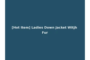 [Hot Item] Ladies Down Jacket Witjh Fur