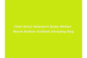 [Hot Item] Newborn Baby Winter Warm Button Knitted Sleeping Bag