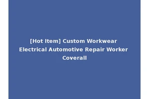 [Hot Item] Custom Workwear Electrical Automotive Repair Worker Coverall